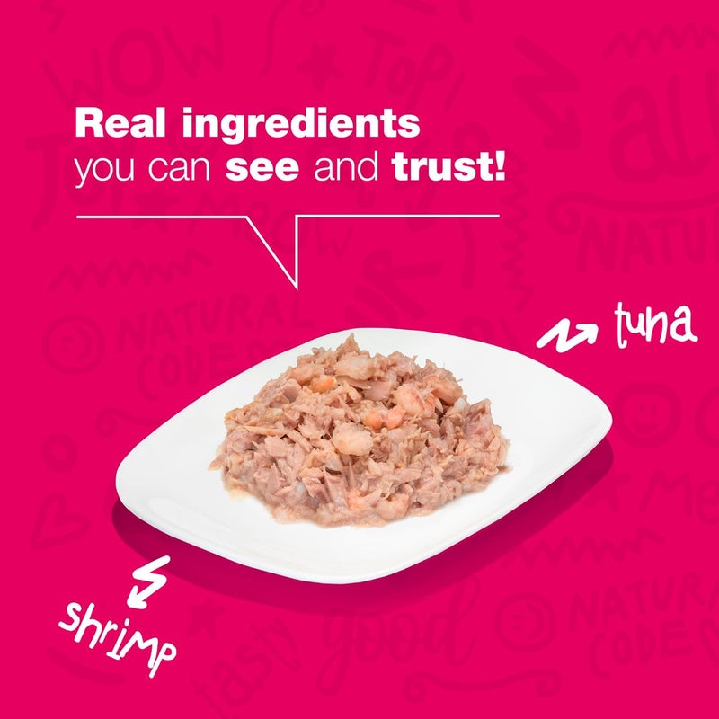 NATURAL CODE - Wet Cat Food, Limited Ingredient Cat Food, High-Protein, Non-GMO, No Artificial Additives, Made in Italy, Tuna and Shrimps in Broth for Adult Cats (3 oz, 24 Pack) - Image 3